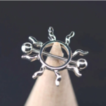 14g Internally Threaded F136 Titanium Straight Barbell Celestial Sun Nipple Shield Barbell - Boho Body Jewelry for Self-Expression - Image 4