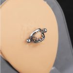 14G/14mm Internally Threaded F136 Titanium Straight Barbell Vamp Fang Nipple Barbell Piercing Jewelry - 图片 5