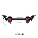Gothic Bat Skull Nipple Shield Barbell – Red Eye Vampire Body Jewelry for Alternative Style - Image 2