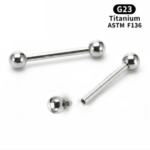 14G Internally Threaded F136 Titanium Straight Barbell Y2K Enamel Star Nipple Shield Piercing - Punk Aesthetic Body Jewelry - Image 4