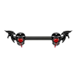 Gothic Bat Skull Nipple Shield Barbell – Red Eye Vampire Body Jewelry for Alternative Style