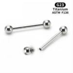 14g/18mm Internally Threaded F136 Titanium Straight Barbell Vintage Filigree Nipple Shield with Tear-Drop Dangle Jewelry - Image 3