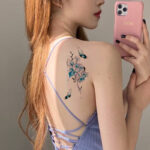 【A5】Girls tattoo stickers waterproof Japanese and Korean cartoon tattoo stickers cool
